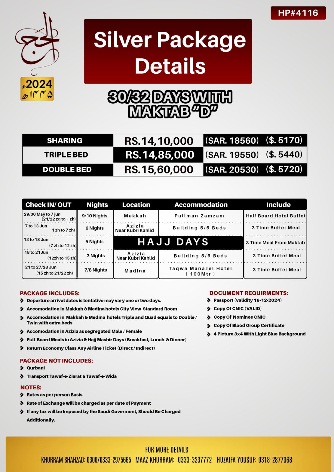 Detailed Silver Package 2024 | Hajj 2024