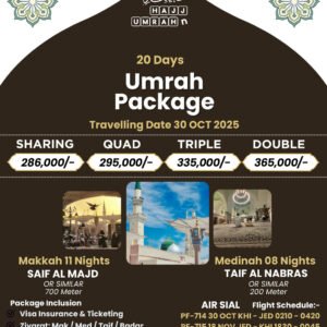 20 Oct 2025 Umrah Package